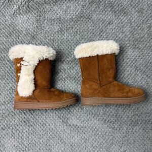 SO Kohl’s Girls Furry Boots Brown Size 1 Long